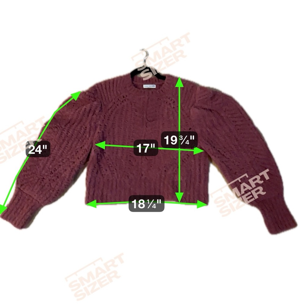 Ulla Johnson Heather Pronounced Shoulder mauve Knit sweater estimated sz S - Picture 6 of 6